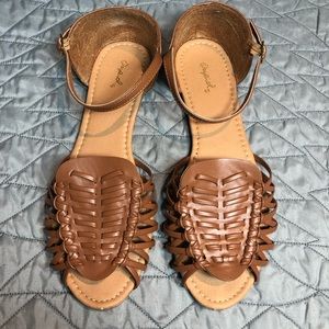 QUPID | Woven Harachue Sandals Brown 10